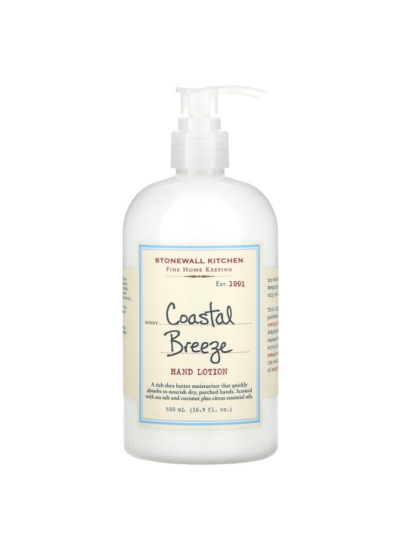 Stonewall Kitchen Hand Lotion Coastal Breeze, 16.9 Ounces