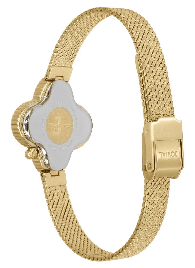 JOVIAL 1542LGMQ04ZE Women's metal band  Watch, 28mm, Blue Dial