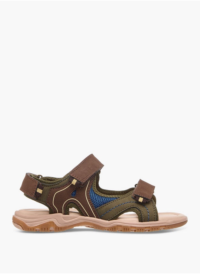 Boys Colourblock Sandals with Hook and Loop Closure