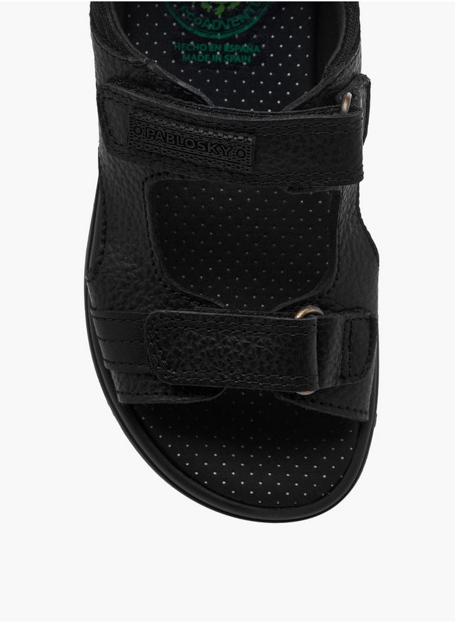 Pablo Boys' Strappy Sandals with Hook and Loop Closure