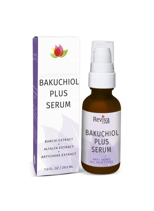 Reviva Labs Bakuchiol Plus Serum | natural retinol alternative | Anti-Aging facial serum reduces fine lines and wrinkles, boosts collagen, and improves skin radiance