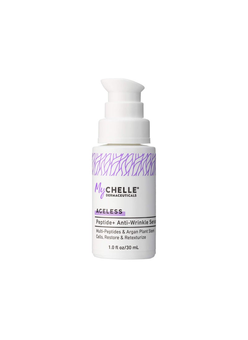 MyCHELLE Dermaceuticals Peptide+ Anti-Wrinkle Serum - Anti-Aging Serum with Peptides & Argan Plant Stem Cells to Help Restore Skin & Help Reduce the Appearance of Fine Lines and Wrinkles