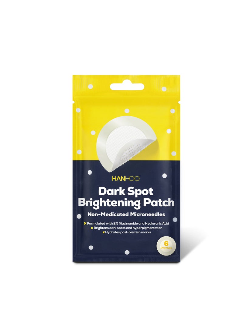 Hanhoo Dark Spot Brightening Patch  Microneedle Patch  Hydrocolloid Patches with Niacinamide and Hyaluronic Acid  Fades Dark Spots and Hyperpigmentation  Crueltyfree  Vegan  6 Patch Count