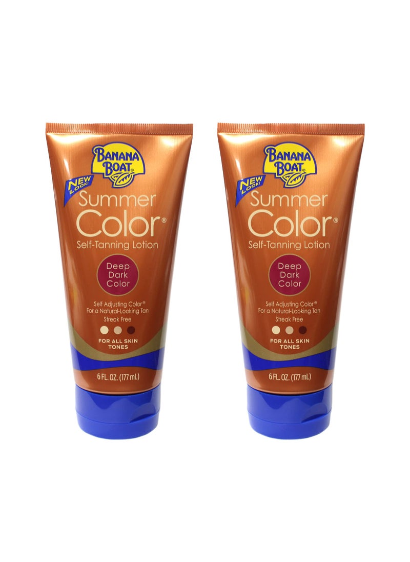 (Pack of 2) Banana Boat Summer Color, Self - Tanning Lotion, 6 fl oz each
