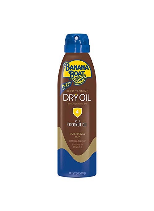 Banana Boat UltraMist Deep Tanning Dry Oil Continuous Clear Spray SPF 4 Sunscreen, 6 oz