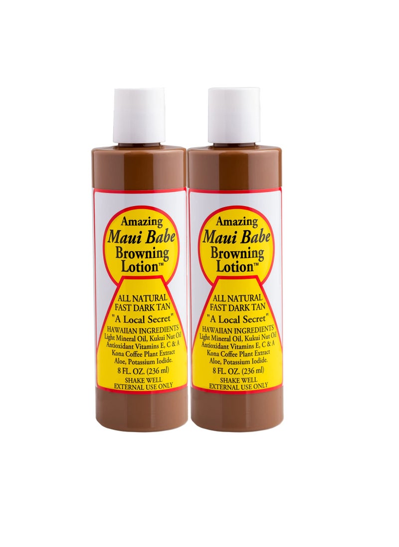 Maui Babe Tanning and Browning Lotion 8 Ounces (Pack of 2)