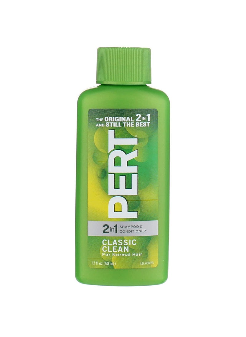 Pert Happy Medium 2 in 1 Shampoo Plus Conditioner, 1.7 Fl Oz