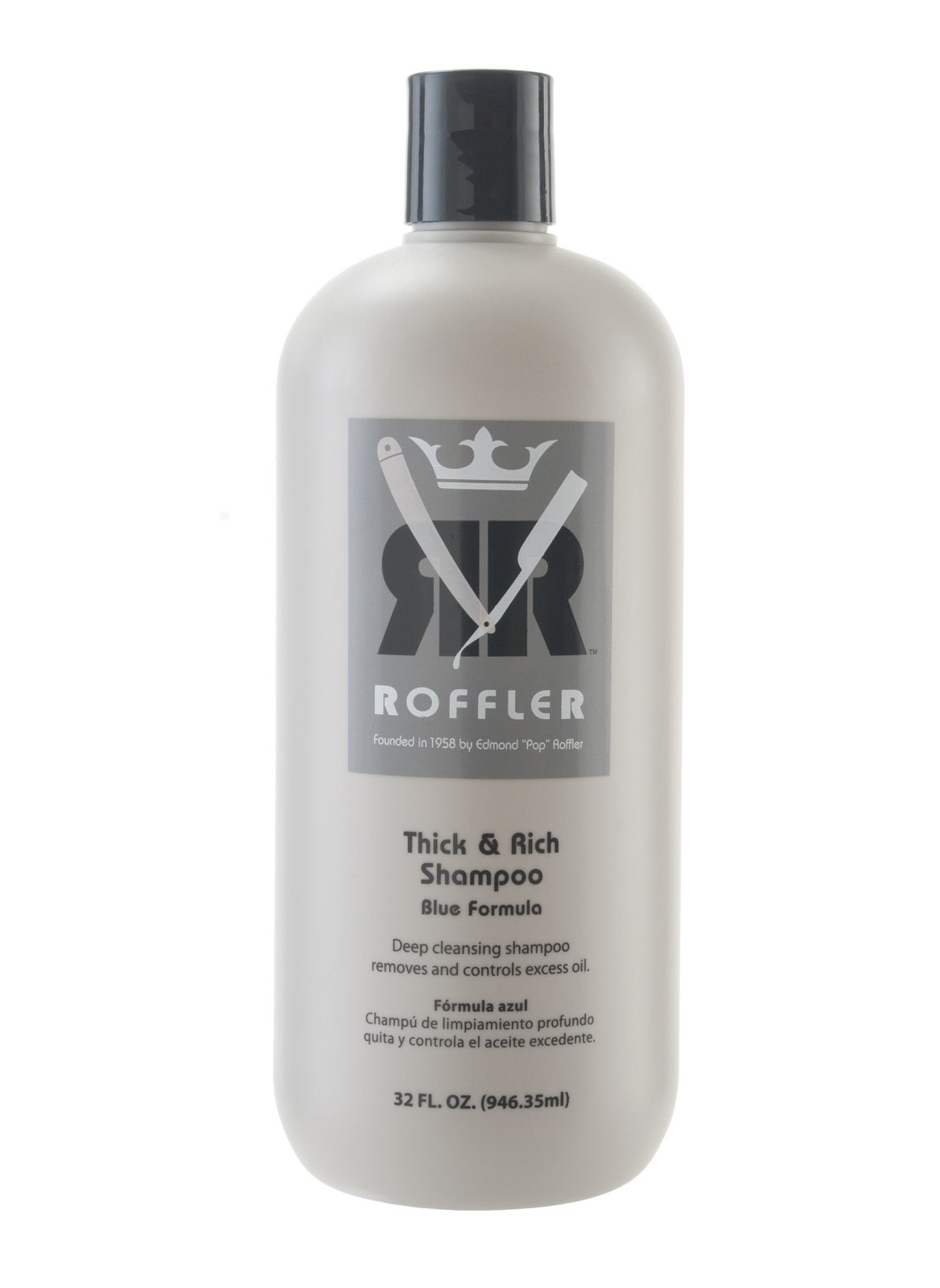 Roffler Thick and Rich Shampoo Blue Formula, 32 Fluid Ounce