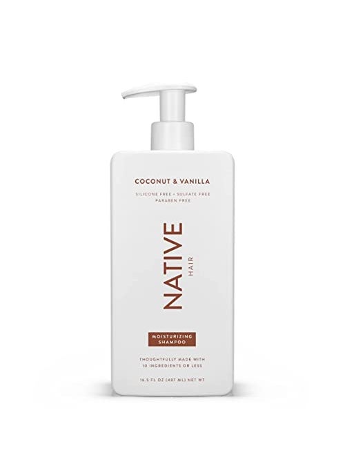 Native Coconut & Vanilla Moisturizing Vegan Shampoo, Clean, Sulfate, Paraben and Silicone Free - 16.5 fl oz