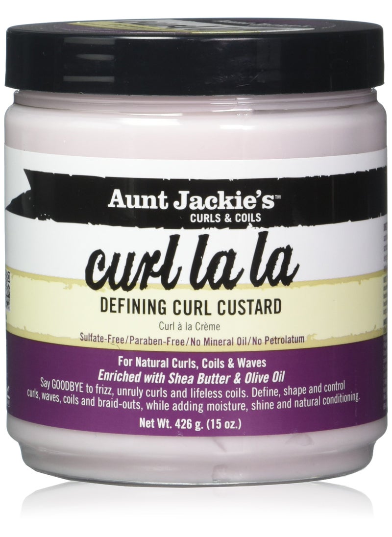 Aunt Jackies Curl La La Defining Curl Custard 15 Ounce Jar (443ml) (2 Pack)