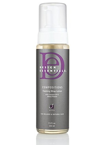 Design Essentials Compositions Foaming Wrap Lotion for Relaxed & Natural Hair, 7.5 Ounce