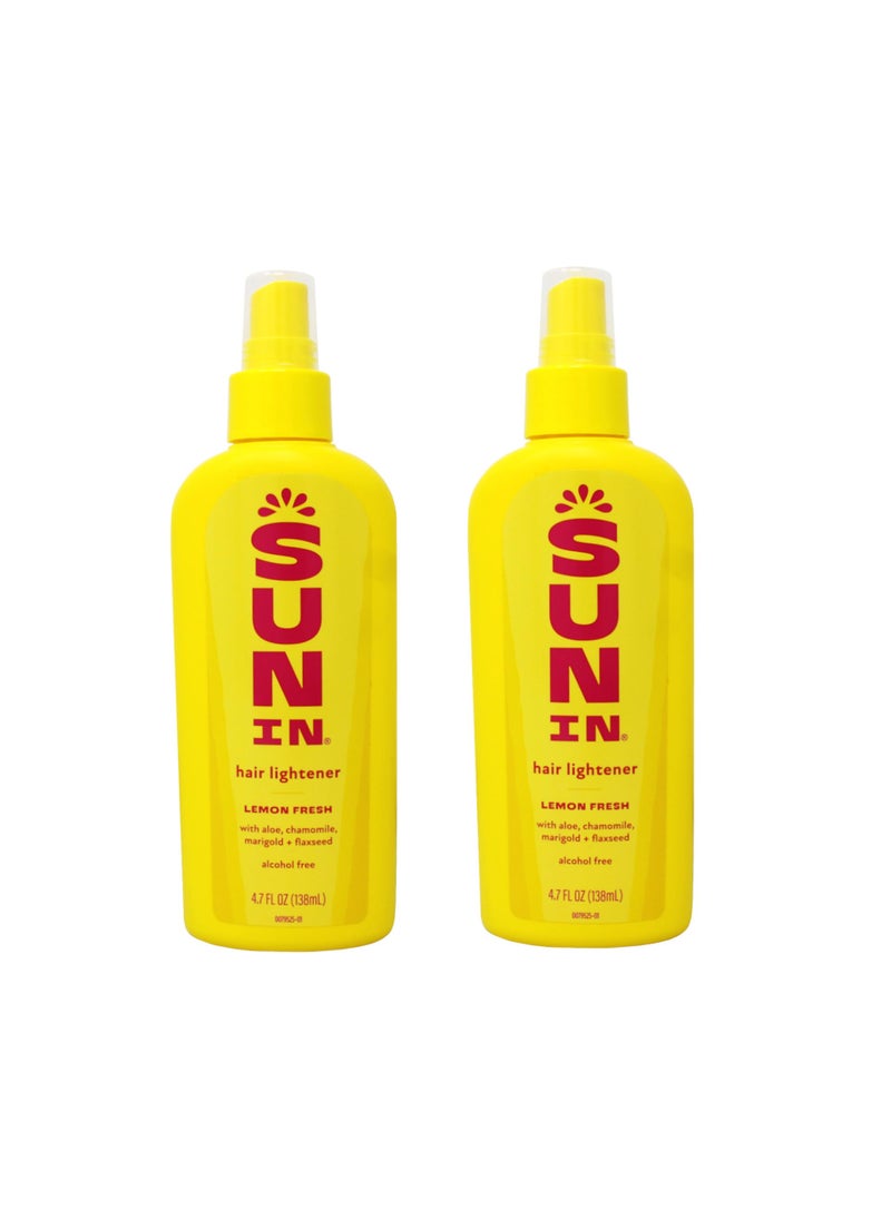 Sun-in Hair Lightener Spray Lemon 4.7 Fl Oz (Pack of 2)
