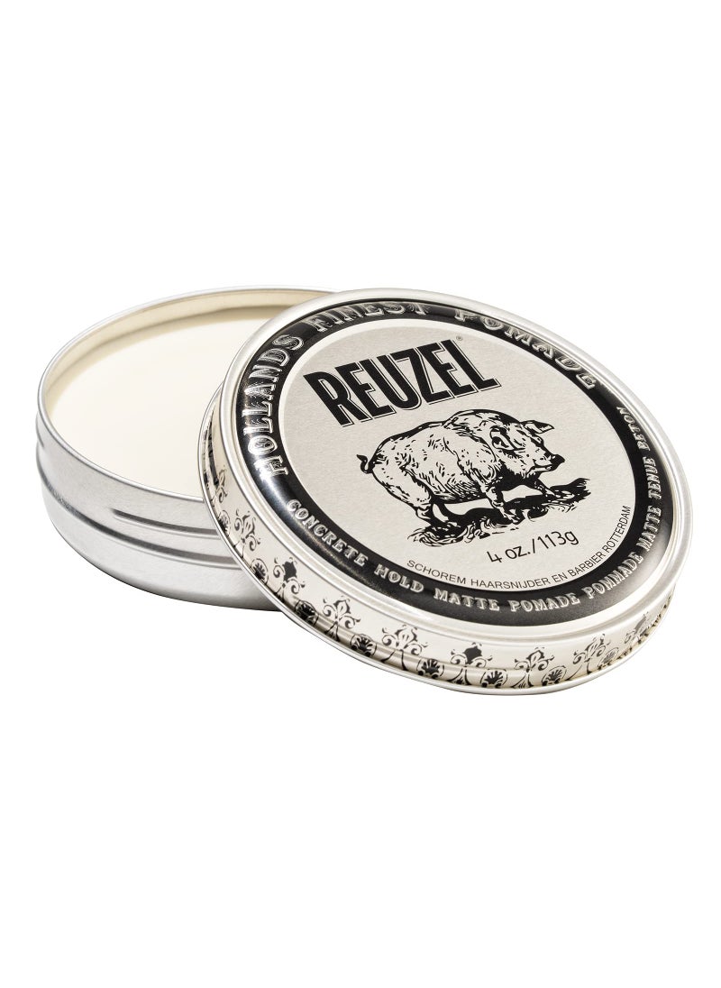 REUZEL Concrete Hold Matte Pomade, Makes Hair Polished, 4 oz