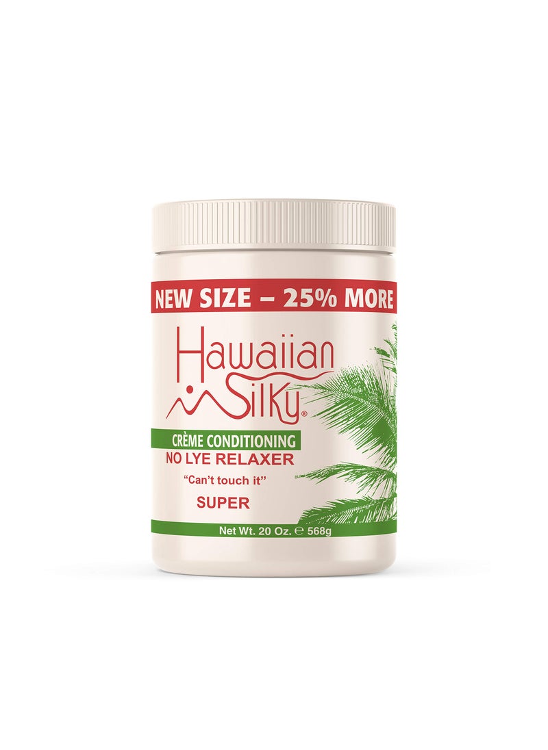 Hawaiian Silky no lye relaxer, super, White, 20 Ounce