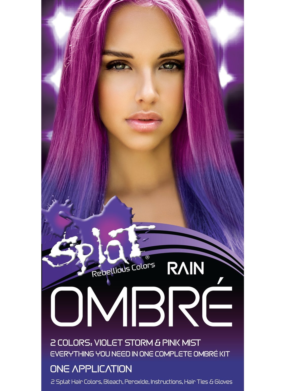 Splat Rebellious Colors Hair Coloring Complete Kit Rain Ombre