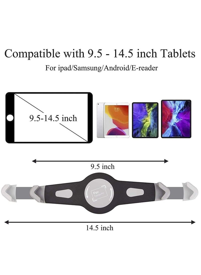 IPad and Mobile Phone Tripod Stand,Height Adjustable 20 to 60 Inch with 360 Degree Rotating Tablet Holder for iPad Air,iPad Pro and More 9.5 to 14.5 Inch Tablets