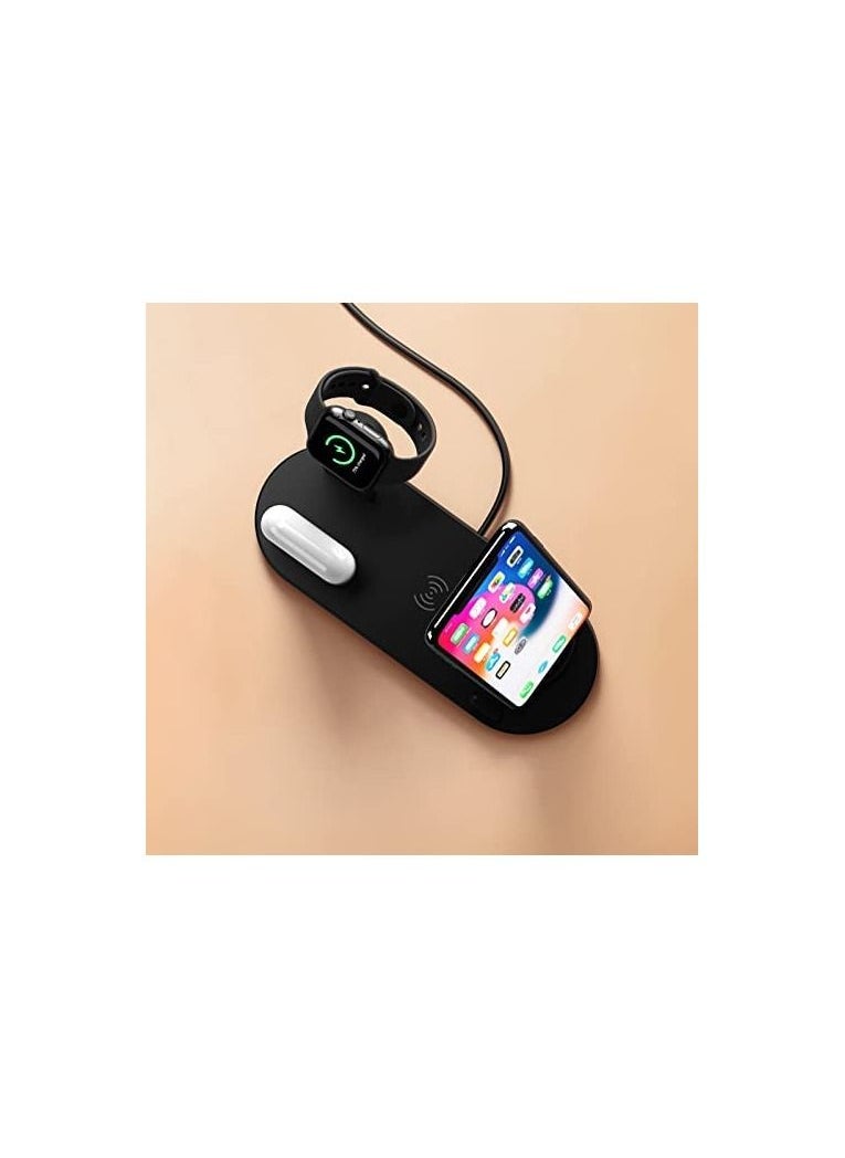 Multi-Function Charging Stand Compatible with iPhone, Android Micro USB u0026 Type-C Phone Wireless 3 in 1 Rotatable Charging Dock