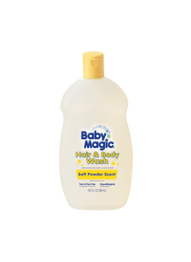 Baby Magic Hair And Body Wash 16.5 Ounce Soft Powder Scent (488ml)