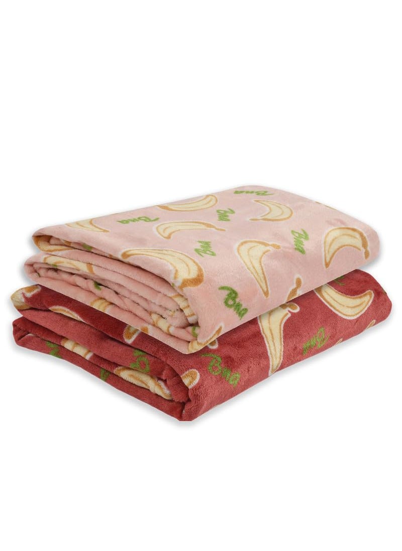 Florida All Season AC Baby Blanket Swaddler Wrapper Flannel Soft and Comfortable for 0-5 Years Babies with Car Print - Pack of 2