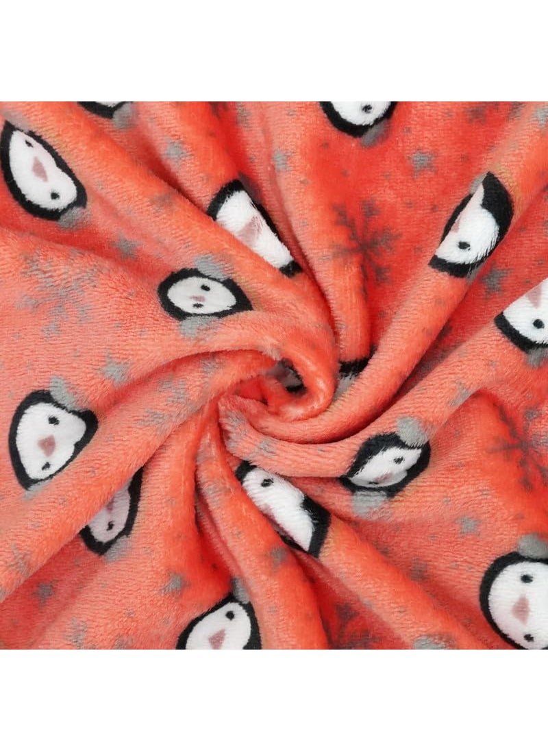 Florida All Season AC Baby Blanket Swaddler Wrapper Flannel Soft and Comfortable for 0-5 Years Baby Girls and Boys with Monkey Print-Monkey Coral