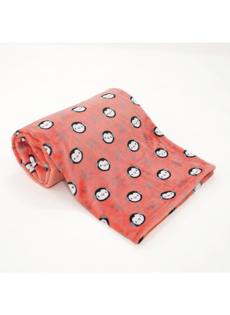 Florida All Season AC Baby Blanket Swaddler Wrapper Flannel Soft and Comfortable for 0-5 Years Baby Girls and Boys with Monkey Print-Monkey Coral