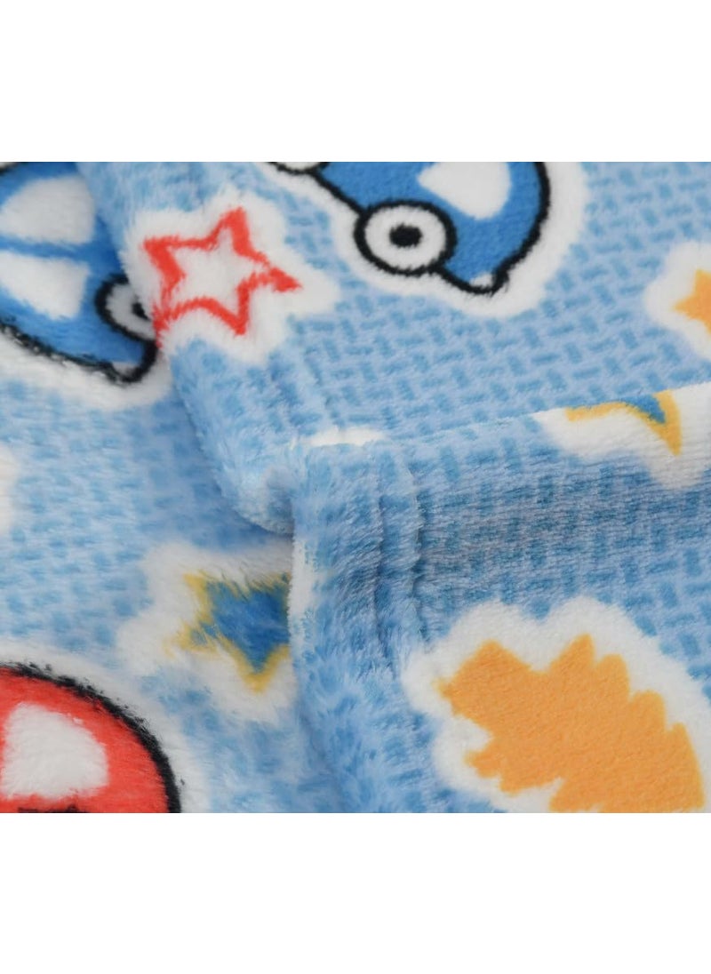 Florida All Season AC Baby Blanket Swaddler Wrapper Flannel Soft and Comfortable for 0-5 Years Babies with Car Print-Car Blue