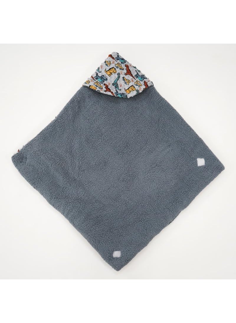 Florida All Season Hooded Baby Blanket Swaddler Wrapper Flannel Soft and Comfortable for New Born Baby Girls and Boys-Wrap Grey