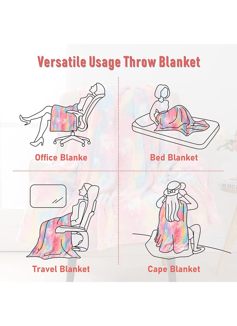 FunBlast Blankets for Kids-Glow in The Dark Blanket, Unicorn Print for Kids, Soft Cozy All Weather Blankets for 1-10 Years Old Toddlers Baby Boys & Girls (Pink-Mermaid, Polyester, lightweight)