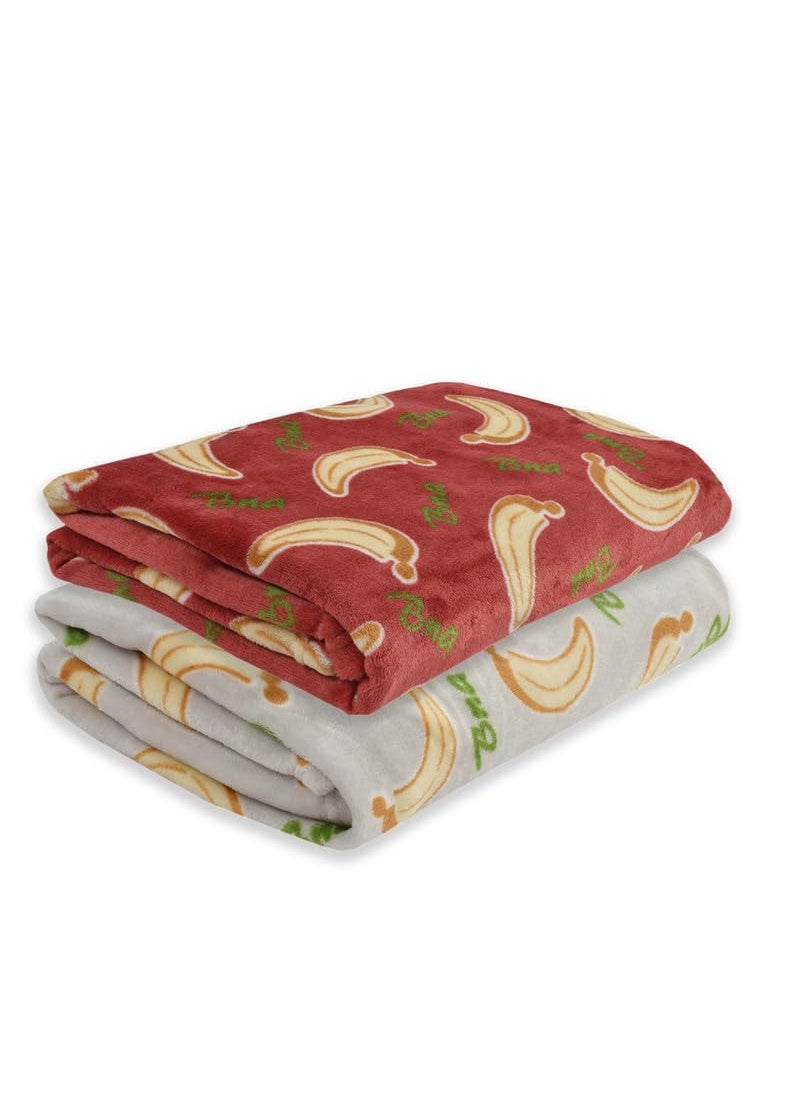 Florida All Season AC Baby Blanket Swaddler Wrapper Flannel Soft and Comfortable for 0-5 Years Babies with Car Print - Pack of 2