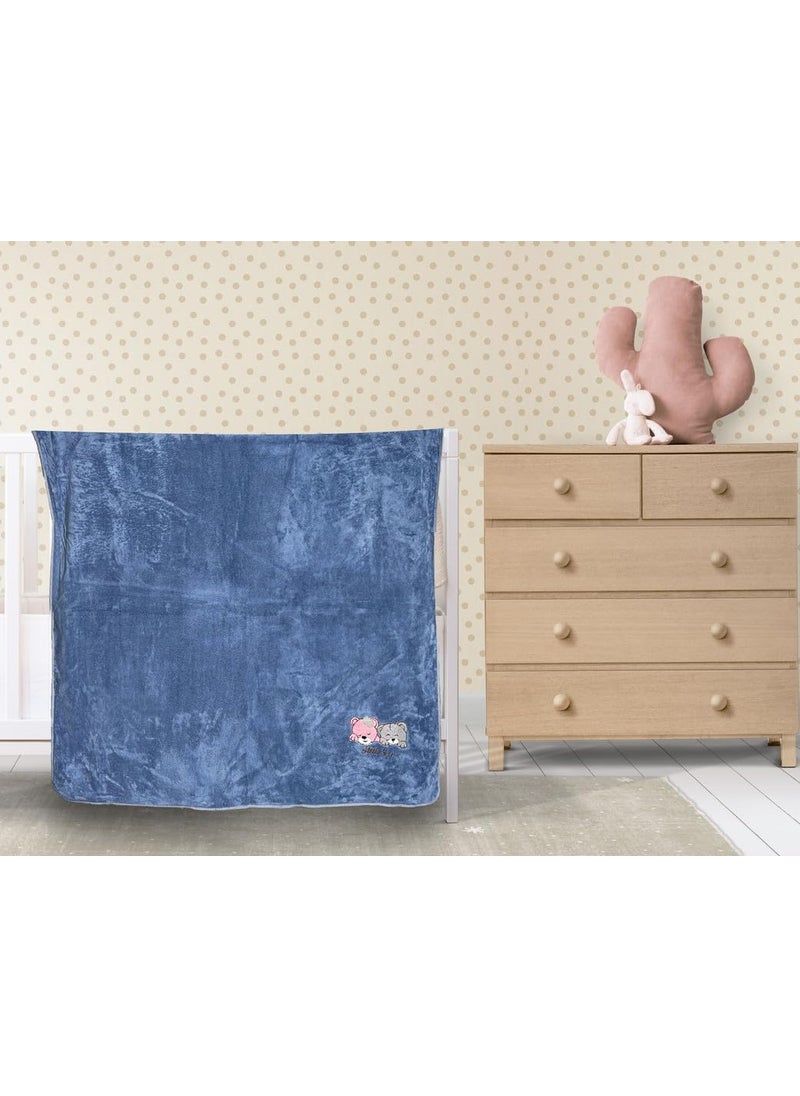 Florida All Season AC Baby Blanket Swaddler Wrapper Flannel Soft and Comfortable for 0-5 Years Baby Girls and Boys Navy