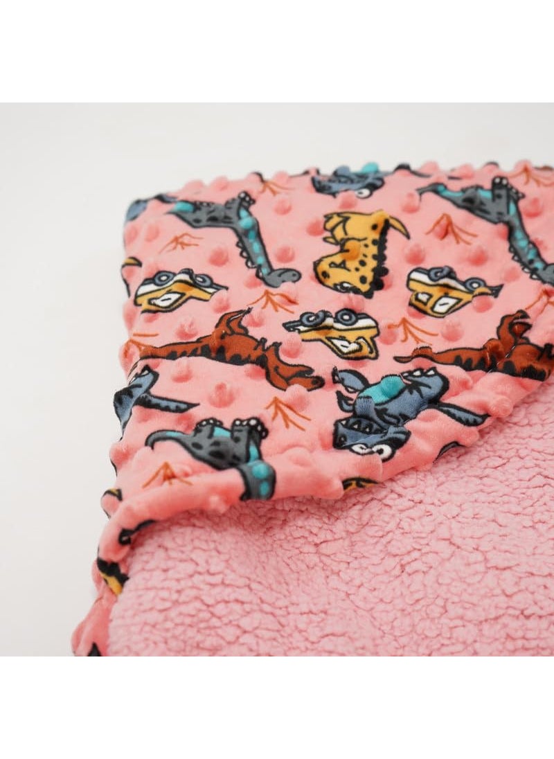 Florida All Season Hooded Baby Blanket Swaddler Wrapper Flannel Soft and Comfortable for New Born Baby Girls and Boys-Wrap Warm Rose