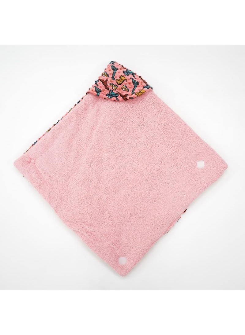 Florida All Season Hooded Baby Blanket Swaddler Wrapper Flannel Soft and Comfortable for New Born Baby Girls and Boys-Wrap Warm Rose