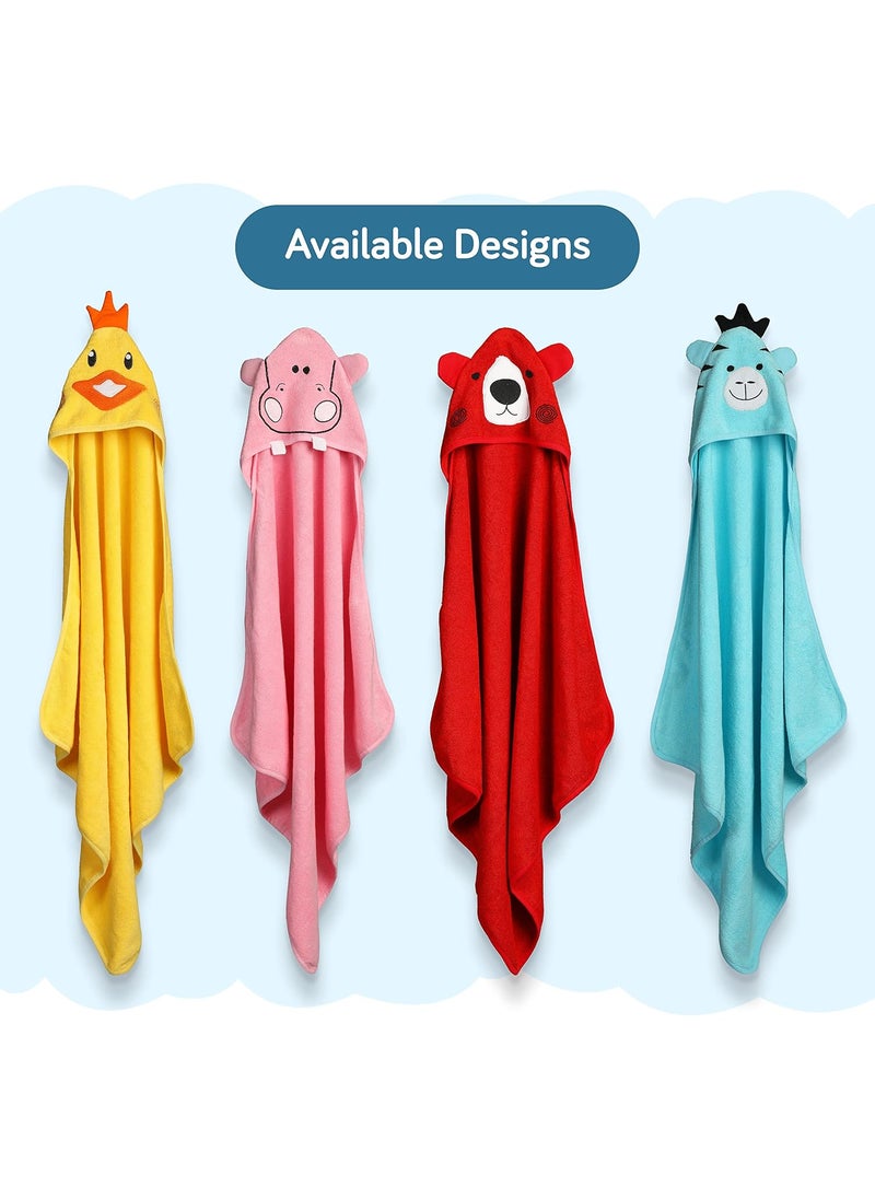 LuvLap Hooded Baby Bath Towel for New Born, Super Soft, Made with Super Soft and Highly Absorbent 100% Zero Twist Cotton, Can be Used for Baby Swaddling (Aqua Blue Zebra)