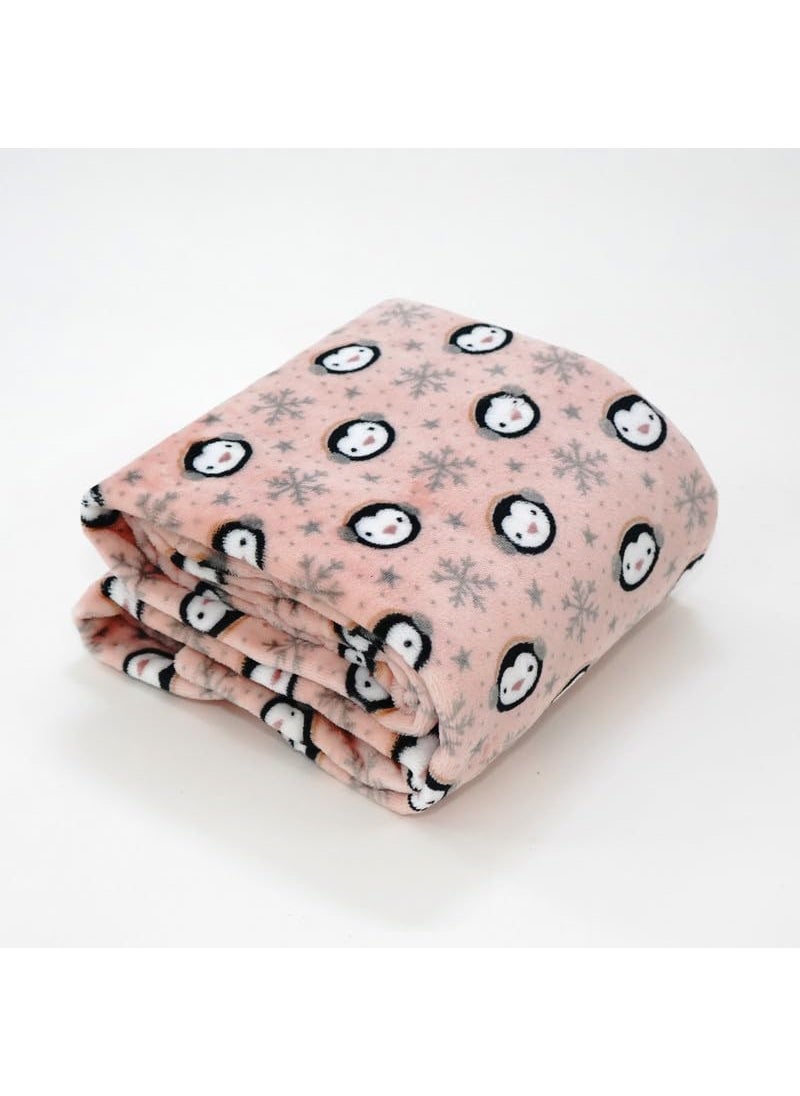 Florida All Season AC Baby Blanket Swaddler Wrapper Flannel Soft and Comfortable for 0-5 Years Baby Girls and Boys with Monkey Print-Monkey Mauve