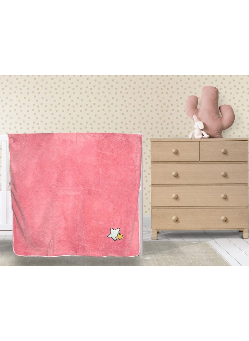 Florida All Season AC Baby Blanket Swaddler Wrapper Flannel Soft and Comfortable for 0-5 Years Baby Girls and Boys Pink