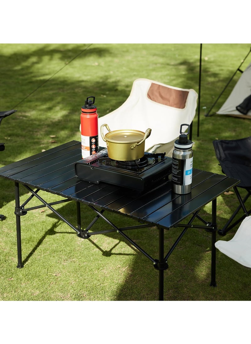 Outdoor Folding Portable Picnic Camping Table, Aluminum Roll-up Table with Easy Carrying Bag for Indoor,Outdoor,Camping, Beach,Backyard, BBQ, Party, Patio, Picnic