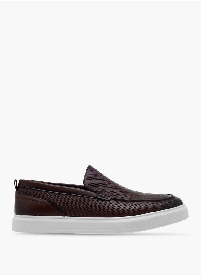 Men's Textured Slip-On Loafers