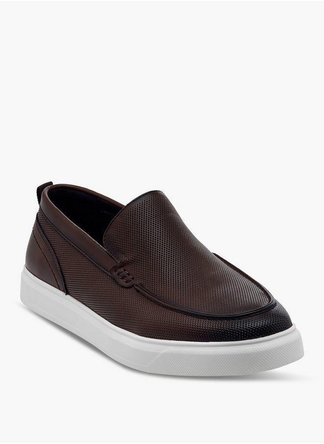 Men's Textured Slip-On Loafers
