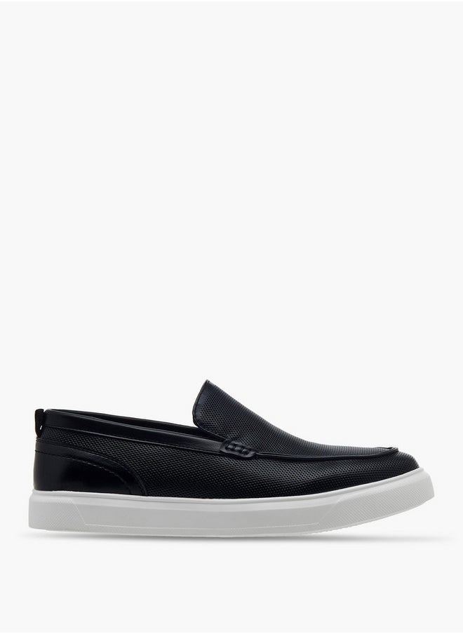 Men's Textured Slip-On Loafers
