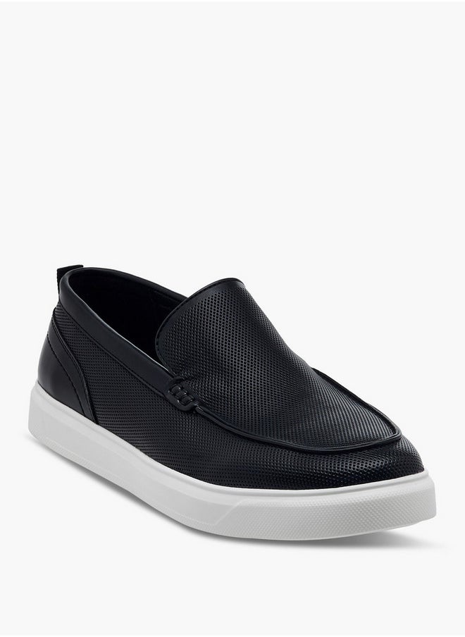 Men's Textured Slip-On Loafers