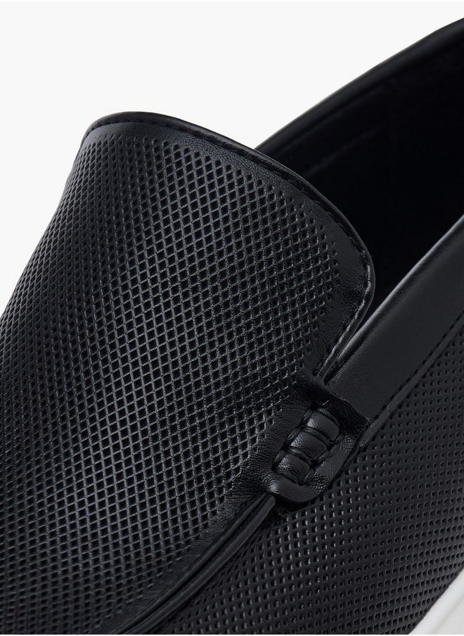 Men's Textured Slip-On Loafers