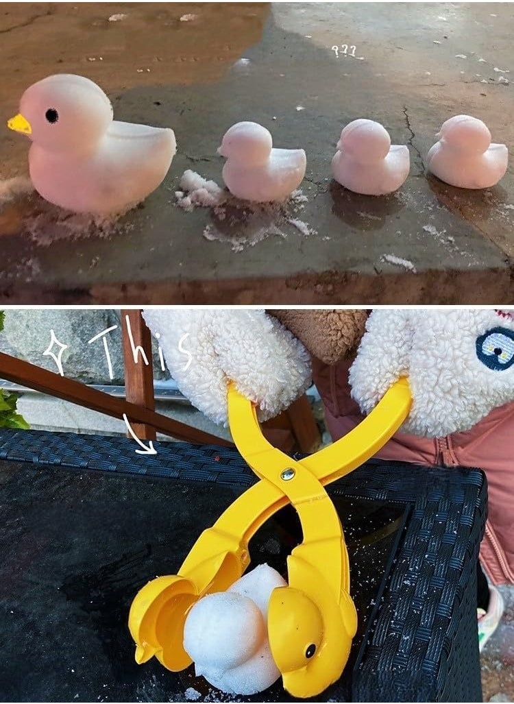 Snowball Maker Toys, Game Clip Spherical Duck Snowman Heart Snowball Maker Snow Ball Clip Sand Mold Tool Beach Sand Toy Fun Winter for Outdoor Snow Toy Fight for Snow Fight
