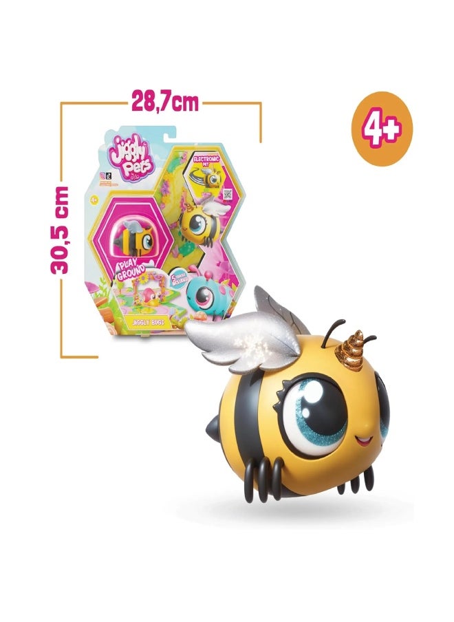 Jiggly Pets Bugs Yellow Bee Walking Toyx (10 cm)