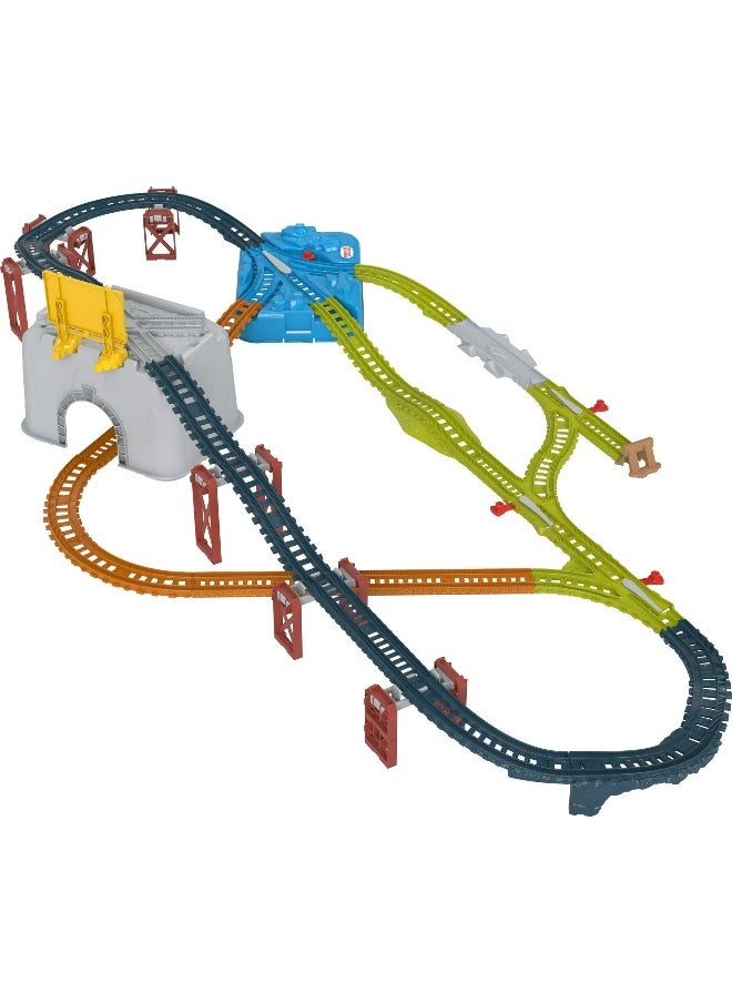 Fisher-Price Thomas & Friends Build-and-Play Train Track Set with Storage Bucket