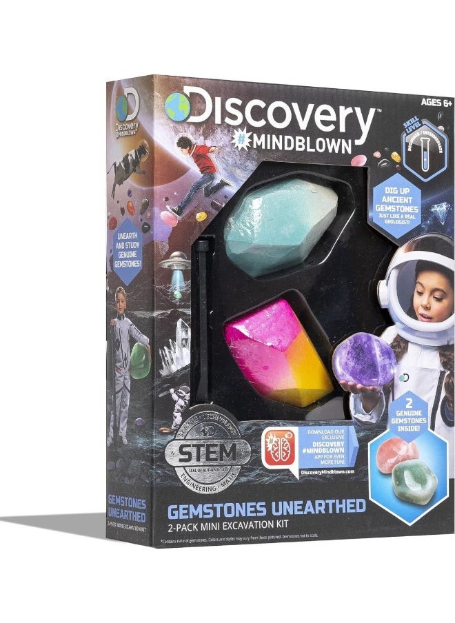 Discovery Mindblown Gemstones Unearthen Mini Excavation Kit (2 Pack)