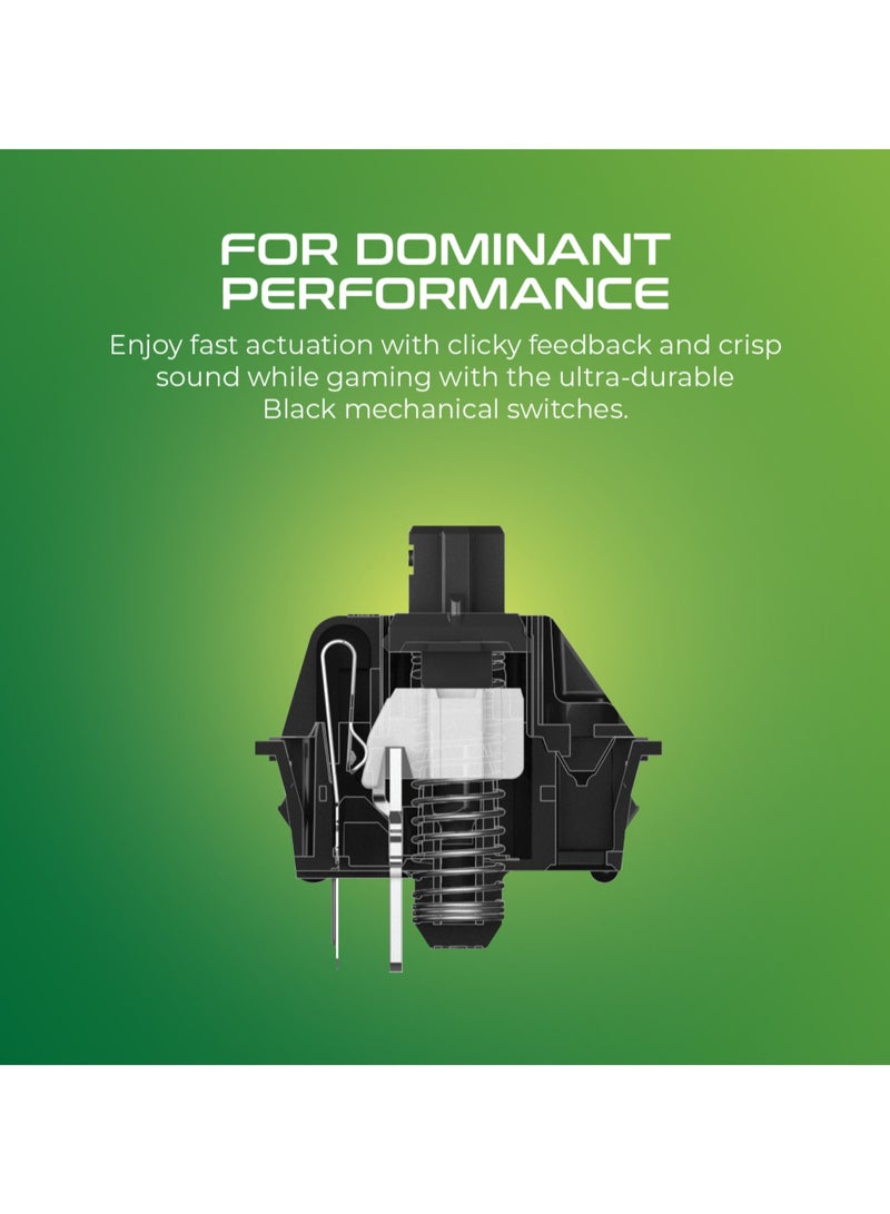 USB Wired Gaming Keyboard, Premium 104 Keys Anti-Ghosting Multimedia Gaming Keyboard with Wrist Rest, Black Switches and Customized Rainbow LED Backlit for Gaming, PC, PS5, Tungsten English