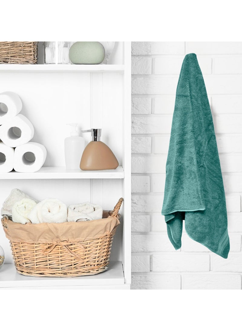 Kassino Premium Bath Towels Set - (4 Pack, 70x140 cm), 580 GSM Bath Towel,100% Combed Cotton, Soft & Quick-Dry Towels for Bathroom, Highly Absorbent, Double Stitched Hotel Quality Towels | Sea Green