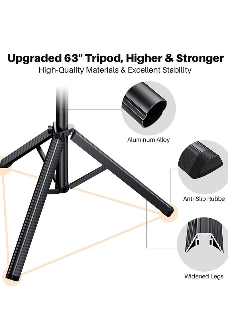 12'' RGB Ring Light with Stand and Phone Holder - TODI Selfie Ring Light with Tripod Stand for Makeup/Photography/YouTube Video/Vlog/TikTok/Live Stream, Led Ring Light Compatible with iPhone u0026 A