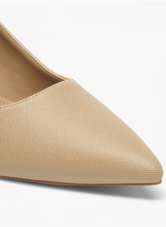Solid Slip-On Pumps with Stiletto Heels