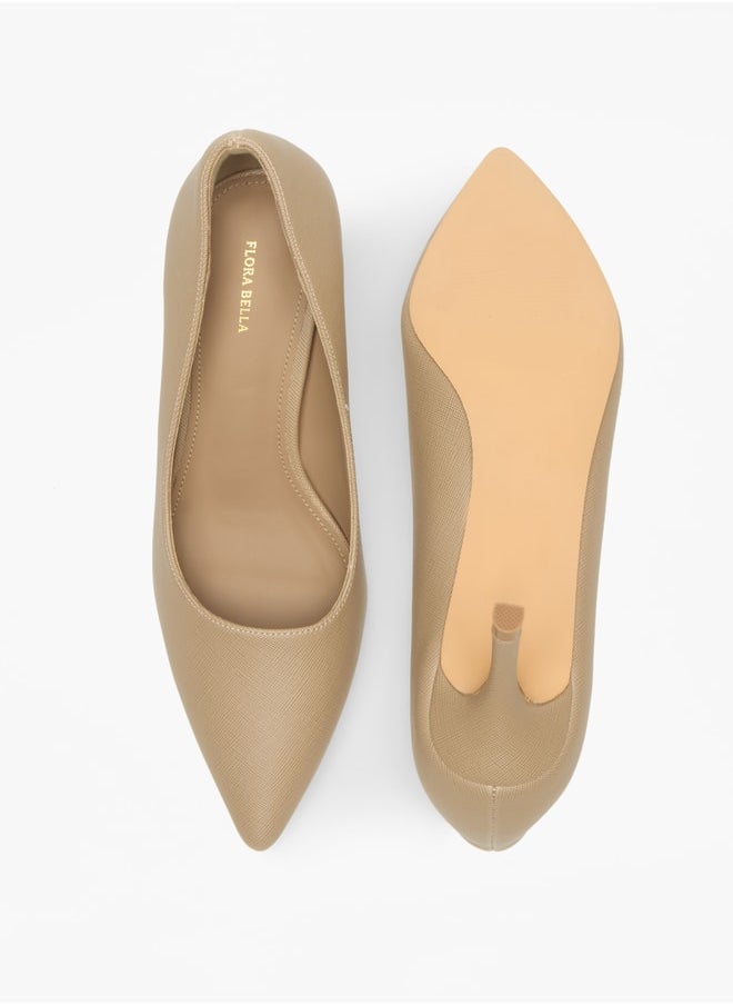 Solid Slip-On Pumps with Stiletto Heels